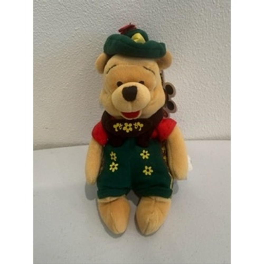 Disney Mouseketoys Winnie the‎ Pooh Oktoberfest 8 Inch Mini Bean Bag Plush NWT